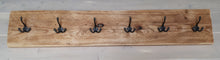 Load image into Gallery viewer, Industrial Style Reclaimed Scaffold Board Coat Hook / Rack
