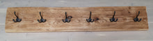 Load image into Gallery viewer, Industrial Style Reclaimed Scaffold Board Coat Hook / Rack
