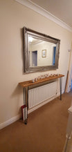 Load image into Gallery viewer, Reclaimed Scaffold Board Console / Hallway Table with Hairpin Legs
