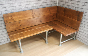 Scaffold Board & Tube Clamp Corner Bench / Sofa - 43cm Seat Height