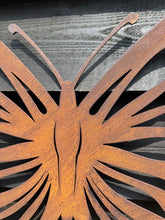 Load image into Gallery viewer, Large Rusty Metal Butterfly Decoration
