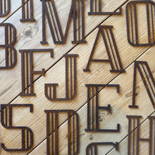 Load image into Gallery viewer, Rusty Metal 5&quot; or 12&quot; Art Deco Lettering A-Z 0-9
