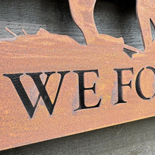 Load image into Gallery viewer, A Rusty Metal Lest We Forget Soldier Scene Garden Decoration
