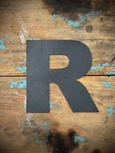 Load image into Gallery viewer, 12&quot; and 5&quot; Black Fat Font Metal Letters.

