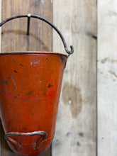 Load image into Gallery viewer, Vintage Galvanised Hanging Fire Bucket Hanging Basket / Plant Pot Planter Pail B
