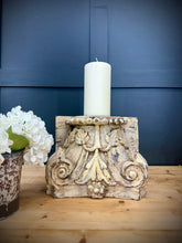Load image into Gallery viewer, Rustic XL Church Candle Holder / Pillar Base / Farmhouse Decor Candle Stand /B
