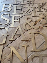 Load image into Gallery viewer, Distressed Gold 5&quot; or 12&quot; Classic Metal Letters, A-Z, 0-9
