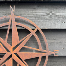 Load image into Gallery viewer, Rusty Compass Sign Wall Decoration
