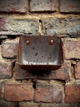 Load image into Gallery viewer, Vintage Rusty Metal Wall Mounted Planter / Herb Planter / Plant Pot / Key Holder
