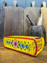 Load image into Gallery viewer, Yellow Wooden Painted Brick Mould / Decorative Herb Planter / Storage Box Tray
