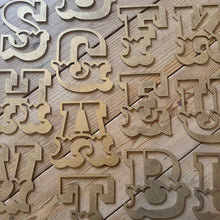 Load image into Gallery viewer, A-Z Rustic 5&quot; or 12&quot; Gold Metal Carnival Letters.
