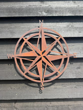 Load image into Gallery viewer, Rusty Compass Sign Wall Decoration
