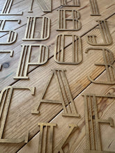 Load image into Gallery viewer, Gold Distressed 5&quot; or 12&quot; Art Deco Lettering A-Z 0-9

