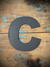 Load image into Gallery viewer, 12&quot; and 5&quot; Black Fat Font Metal Letters.
