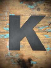 Load image into Gallery viewer, 12&quot; and 5&quot; Black Fat Font Metal Letters.
