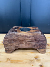 Load image into Gallery viewer, Rustic Wooden Candle Holder / Church Candle Stand / Reclaimed Farmhouse Decor A
