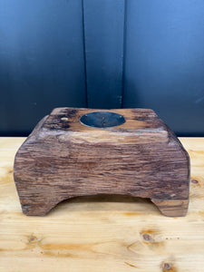 Rustic Wooden Candle Holder / Church Candle Stand / Reclaimed Farmhouse Decor A