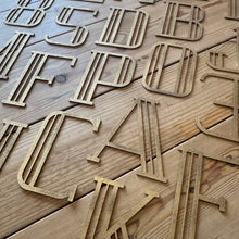 Load image into Gallery viewer, Gold Distressed 5&quot; or 12&quot; Art Deco Lettering A-Z 0-9

