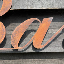 Load image into Gallery viewer, Rusty Metal Bar Sign for Home &amp; Garden
