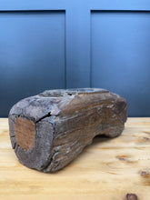 Load image into Gallery viewer, Rustic Wooden Candle Holder / Church Candle Stand / Reclaimed Farmhouse Decor B
