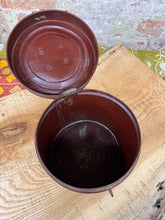 Load image into Gallery viewer, Vintage Galvanised Metal Tub Container / Flour Bin / Rice Dog Food Container / C
