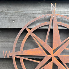 Load image into Gallery viewer, Rusty Compass Sign Wall Decoration

