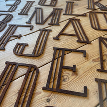 Load image into Gallery viewer, Rusty Metal 5&quot; or 12&quot; Art Deco Lettering A-Z 0-9
