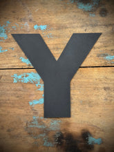 Load image into Gallery viewer, 12&quot; and 5&quot; Black Fat Font Metal Letters.
