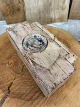 Load image into Gallery viewer, Rustic Church Candle Holder / Indian Pillar Base Holder / Farmhouse Decor Pink
