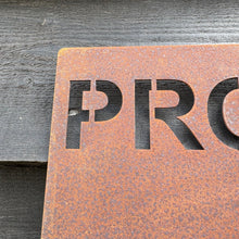 Load image into Gallery viewer, Rustic Metal Prosecco Bar Sign

