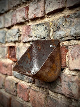 Load image into Gallery viewer, Vintage Rusty Metal Wall Mounted Planter / Herb Planter / Plant Pot / Key Holder
