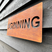 Load image into Gallery viewer, Rustic Metal #GINNING Sign

