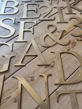 Load image into Gallery viewer, Distressed Gold 5&quot; or 12&quot; Classic Metal Letters, A-Z, 0-9
