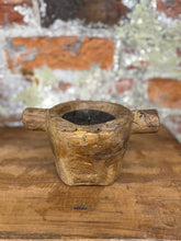 Load image into Gallery viewer, Rustic Wooden Candle Holder / Church Candle Stand / Reclaimed Farmhouse Decor DD
