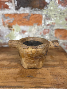 Rustic Wooden Candle Holder / Church Candle Stand / Reclaimed Farmhouse Decor DD