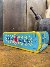 Load image into Gallery viewer, Blue Wooden Painted Brick Mould / Decorative Herb Planter / Storage Box Tray B
