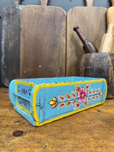 Load image into Gallery viewer, Blue Wooden Painted Brick Mould / Decorative Herb Planter / Storage Box Tray A
