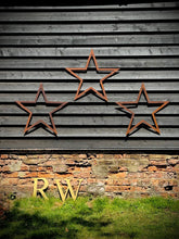 Load image into Gallery viewer, 3 Large Rusty Metal barn STARS.
