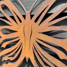 Load image into Gallery viewer, Large Rusty Metal Butterfly Decoration
