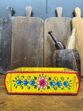 Load image into Gallery viewer, Yellow Wooden Painted Brick Mould / Decorative Herb Planter / Storage Box Tray
