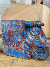 Load image into Gallery viewer, Rustic XL Church Candle Holder / Indian Pillar Base / Farmhouse Decor
