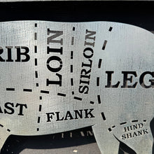 Load image into Gallery viewer, Galvanized Steel Butchers Lamb Wall Decoration.
