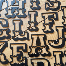 Load image into Gallery viewer, A-Z Rustic 5&quot; or 12&quot; Black Metal Carnival Letters.
