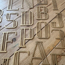Load image into Gallery viewer, Gold Distressed 5&quot; or 12&quot; Art Deco Lettering A-Z 0-9
