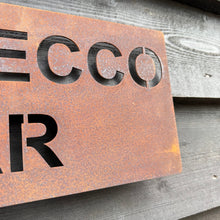 Load image into Gallery viewer, Rustic Metal Prosecco Bar Sign
