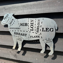 Load image into Gallery viewer, Galvanized Steel Butchers Lamb Wall Decoration.
