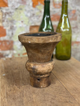 Load image into Gallery viewer, Rustic Wooden Candle Holder / Church Candle Stand / Reclaimed Farmhouse Decor QQ
