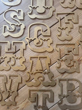 Load image into Gallery viewer, A-Z Rustic 5&quot; or 12&quot; Gold Metal Carnival Letters.
