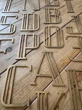 Load image into Gallery viewer, Gold Distressed 5&quot; or 12&quot; Art Deco Lettering A-Z 0-9
