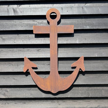 Load image into Gallery viewer, Large Rusty Metal Anchor Wall Decoration
